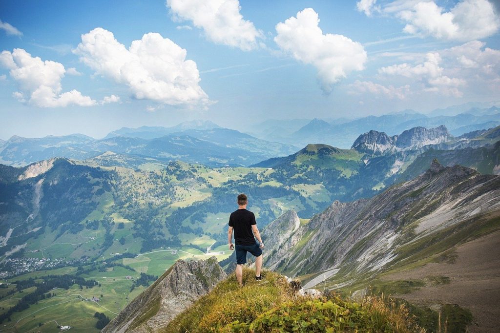 mountain, view, panorama